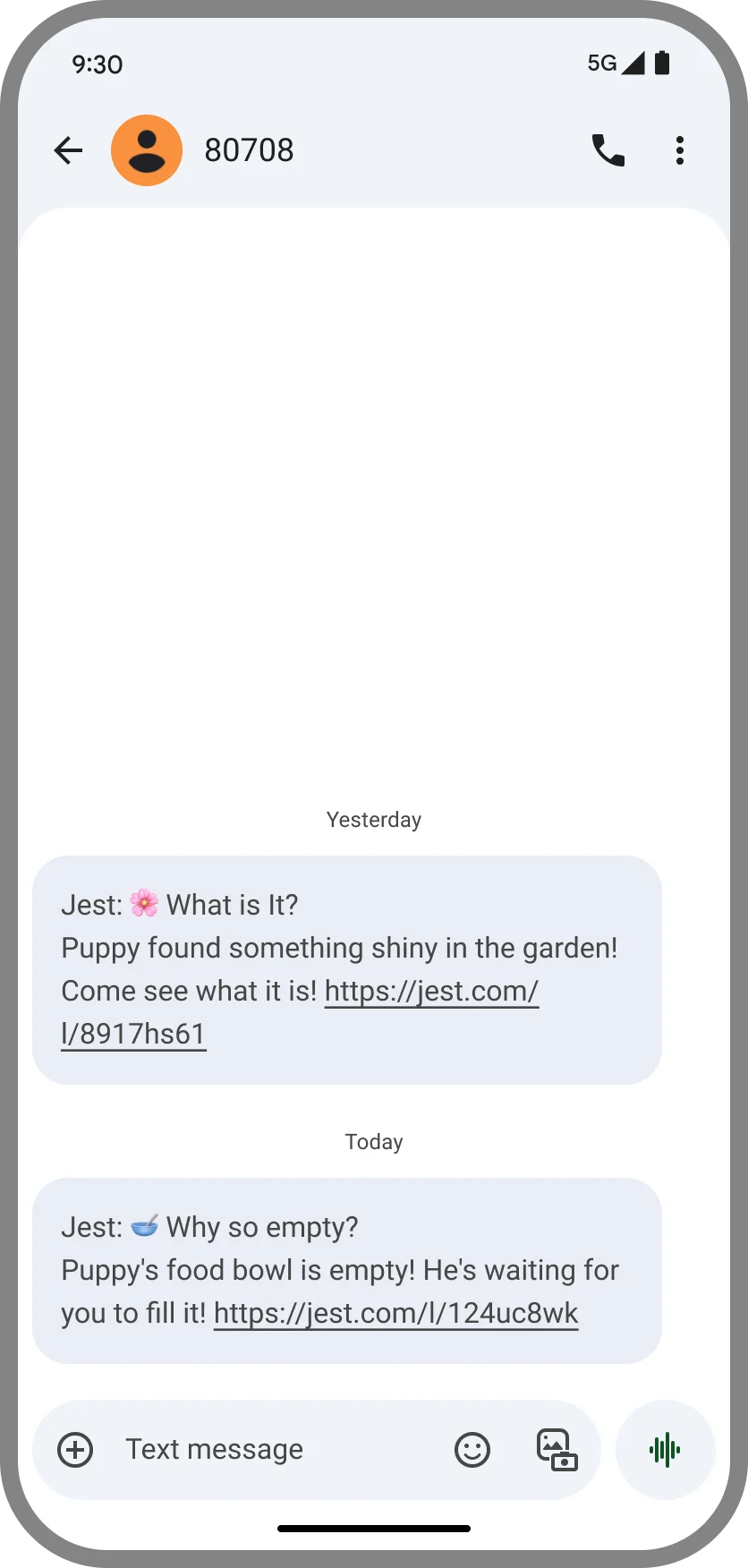 SMS notification